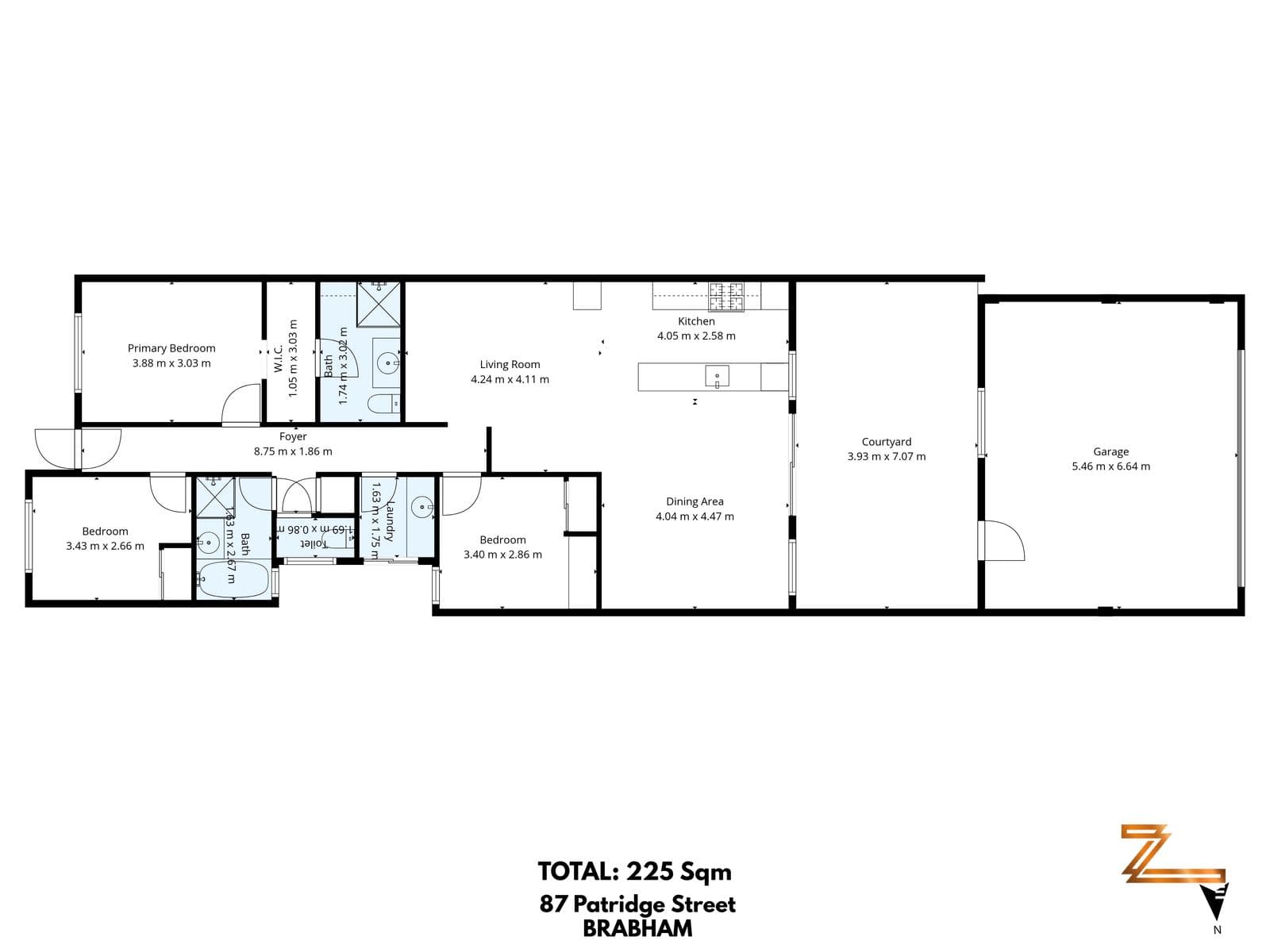 Floor plan — Upgraded and Ready to Impress – 3 Bed, 2 Bath, Double Garage with Rear Access