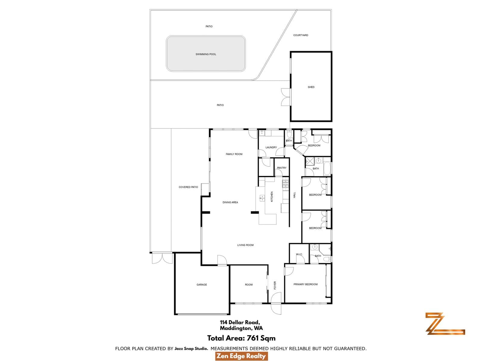 Floor plan — For Sale Spacious Family Home with Modern Comforts and Pool