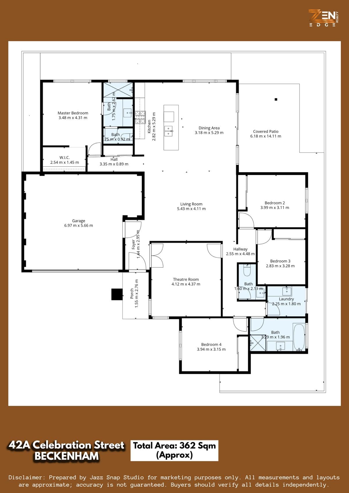 Floor plan — BRAND NEW MODERN HOME – PREMIUM QUALITY 4 BEDROOMS, 2 BATHROOMS PLUS THEATRE