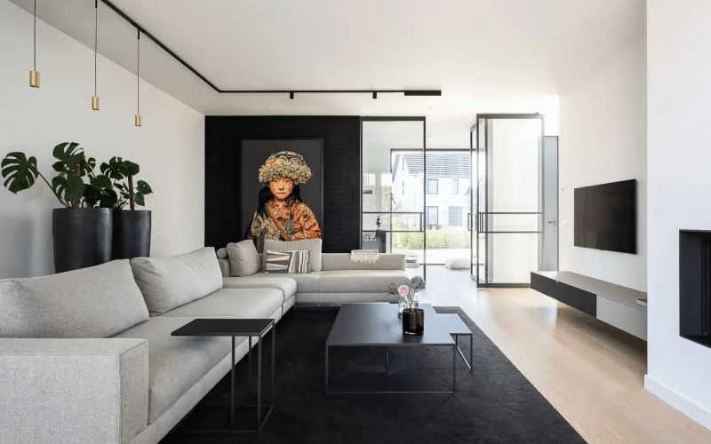 Minimalist interior living room
